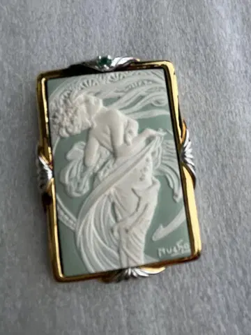 실버 각인 카메오 여성상 펜던트 탑