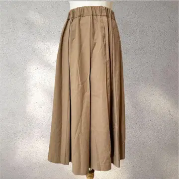 [ 마우지 ] MOUSSY/1 사이즈/플레어 스커트/카멜/밴딩/롱 기장