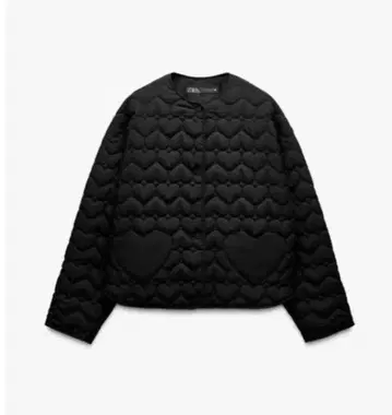 ZARA 하트 퀼팅 자켓 다운