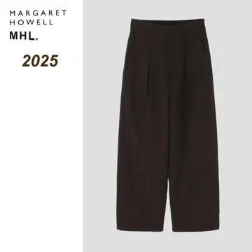 2025 MHL 코튼 린넨 팬츠 턱 팬츠 와이드 팬츠 코튼 팬츠