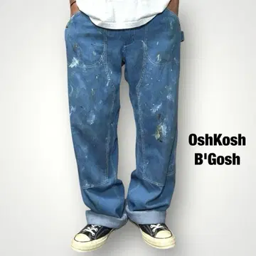 OshKosh B'Gosh 더블니 데님 페인터 팬츠 페인트 1점