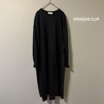 OPAQUE.CLIP 소재 절개 원피스 40 L