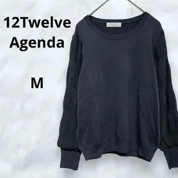 새상품급 12Twelve Agenda 소매 마조리카 캐시미어 상의 디자인