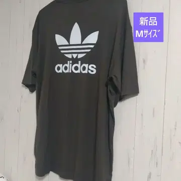 adidas 카키 반팔 티셔츠