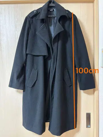 오버 사이즈 블랙 롱 코트 100cm