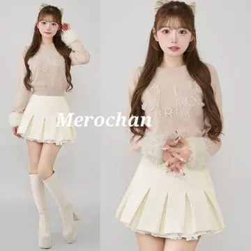 다리치 DARICH 로고 펄 니트탑 핑크