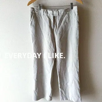 EVERYDAY I LIKE. 린넨 100% 세미 와이드 팬츠 베이지