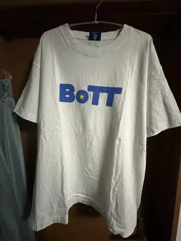 L 사이즈 BoTT 스타 로고 티셔츠 WHITE 스타 로고