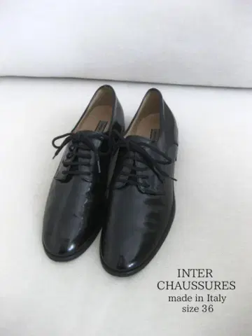 새상품급! 이탈리아제 INTER-CHAUSSURES 신발 블랙 36 가죽