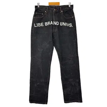 레어 [ LIBE BRAND UNIVS ] 로고 페인트/데님 팬츠