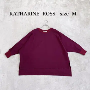 KATHARINE ROSS 와인 레드 래글런 슬리브 긴팔 M