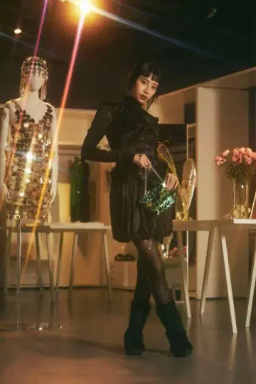 [ 택 포함 새상품 ] [ 라반느 ] x [ H&M ] 블랙 원피스 M