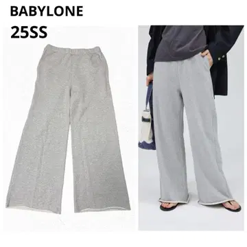 BABYLONE 25SS 맨투맨 세미 플레어 팬츠 프리 그레이