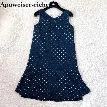 새상품 Apuweiser-riche 리버서블 원피스 도트 플라워