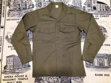 80s US ARMY OG507 유틸리티 셔츠 (15 1/2 35)