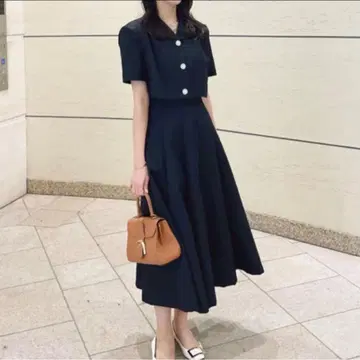 eneu 그레이스 자켓 드레스 셋업 블랙