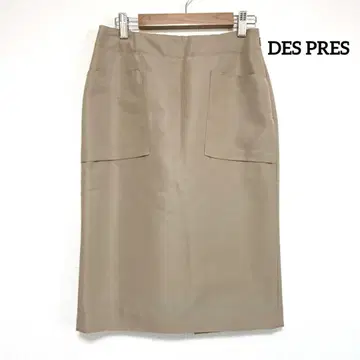 [ 새상품급 ] DES PRES 데 실크 혼방 무릎 기장 스커트 S