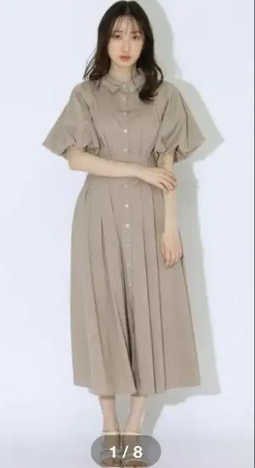 WILLSELECTION 백 레이스업 턱 셔츠 원피스