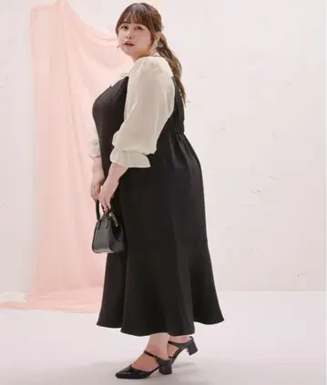 Louiosy 시어 절개 머메이드 원피스