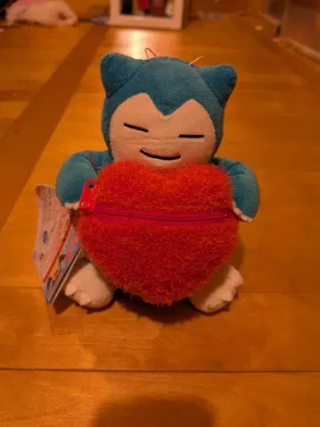 카비곤 봉제 인형 하트형 파우치 포함 약 20cm
