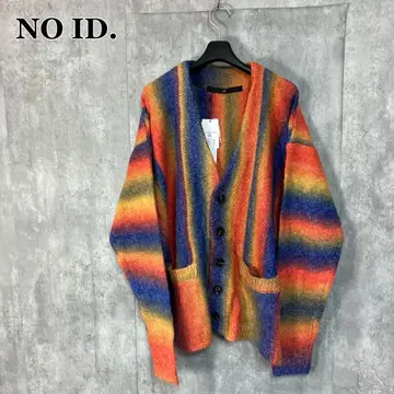 새상품 NO ID. 가디건 멀티 컬러 스트라이프 니트