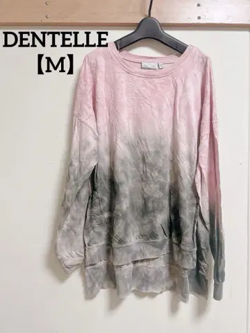 DENTELLE [ M ] 핑크 타이 다이 염색 긴팔 상의