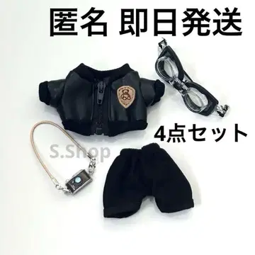 D [새상품] labubu 라부부 4개 세트 의상 의류 셋업 고글 블랙