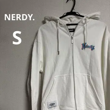 NERDY 널디 지퍼 후드티 남녀 공용 K-스타일 S