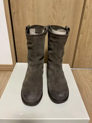 파비오 루스코니 브라운 스웨이드 숏부츠