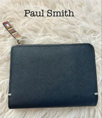 새상품급 Paul Smith 폴스미스 접이식 지갑 네이비 천연 가죽 가죽