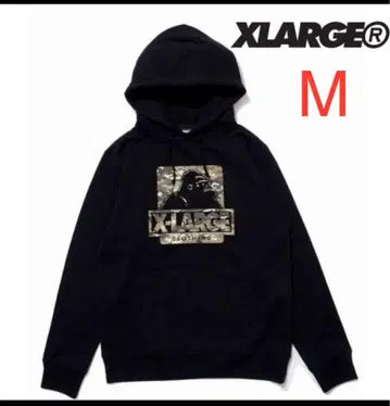 XLARGE 카모플라쥬 프린트 후드티 M