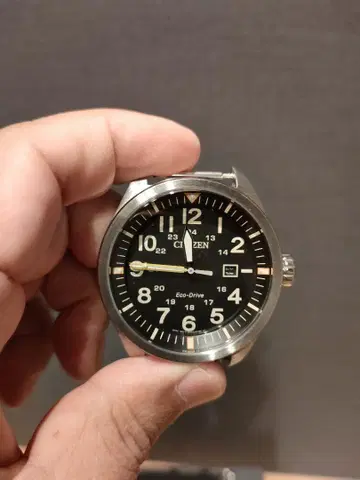CITIZEN Eco-Drive 손목시계 역수입 밀리터리계 레어품
