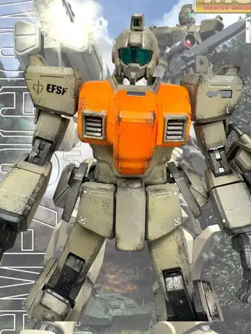 건담 프라모델 MG 육전형 헬스장 전체 페인팅 완성품 웨더링 마감