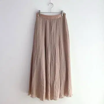 4010 [개럴개런트] 롱 스커트 허리밴딩 오렌지 핑크 계열