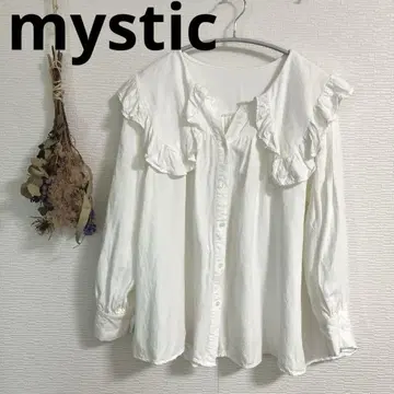 미스틱 빅 프릴 셔츠 린넨 혼방 여성용