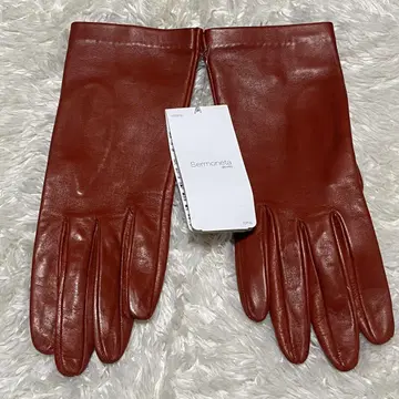 택 포함 새상품 Sermoneta gloves 가죽 장갑 염소 가죽