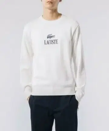 LACOSTE 클래식 그래픽 로고 스티치 니트 스웨터
