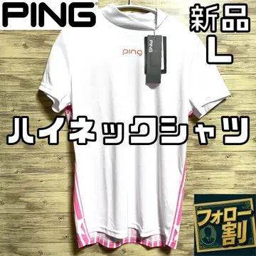 [팔로우 할인] 새상품 PING 여성용 하이넥 셔츠 백 프린트 L
