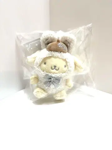 새상품 복슬복슬 스노우 토끼 마스코트 홀더 폼폼푸딩 산리오