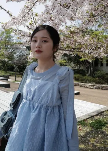 MYNE 마이네 SHOULDER RIBBON TOPS/BLUE