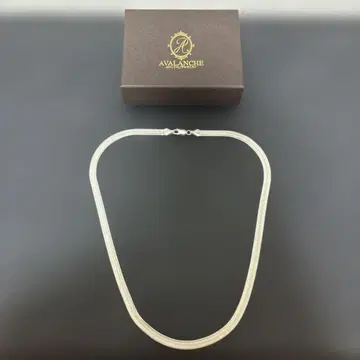 AVALANCHE 실버 헤링본 목걸이 폭 5mm 46cm