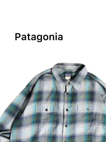 Patagonia 오가닉 코튼 체크 셔츠 섀도우 옴브레