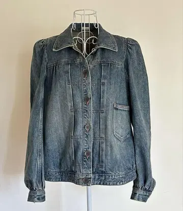 츠모리치사토 데님 자켓 G 자켓 퍼프 슬리브 Y2K