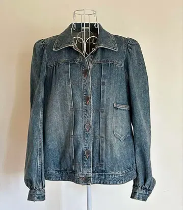 츠모리치사토 데님 자켓 G 자켓 퍼프 슬리브 Y2K