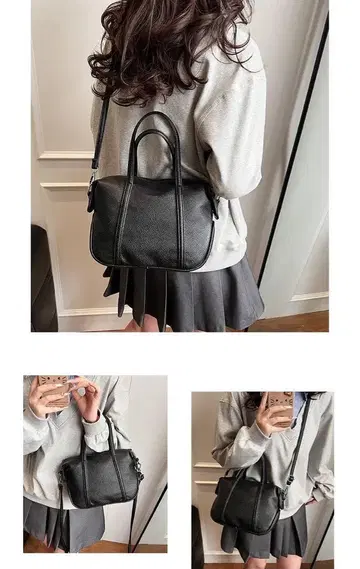 블랙 숄더백 합성 피혁