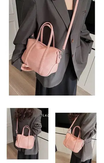 핑크 숄더백 가죽풍