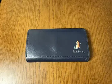 Paul Smith 네이비 가죽 키케이스 상자 및 더스트백 포함