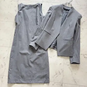 [ Theory ] 띠어리 원피스 수트 셋업 그레이 노카라