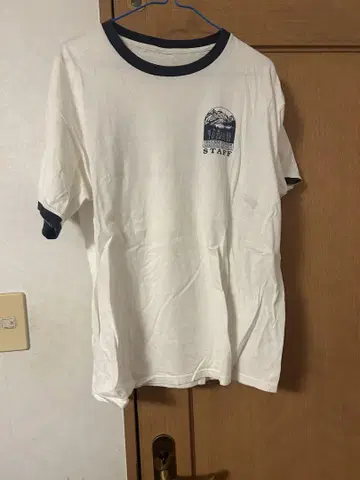 STAFF 프린트 T셔츠 화이트