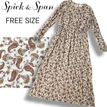 스픽 앤 스팬 Spick & Span 페이즐리 무늬 긴팔 원피스